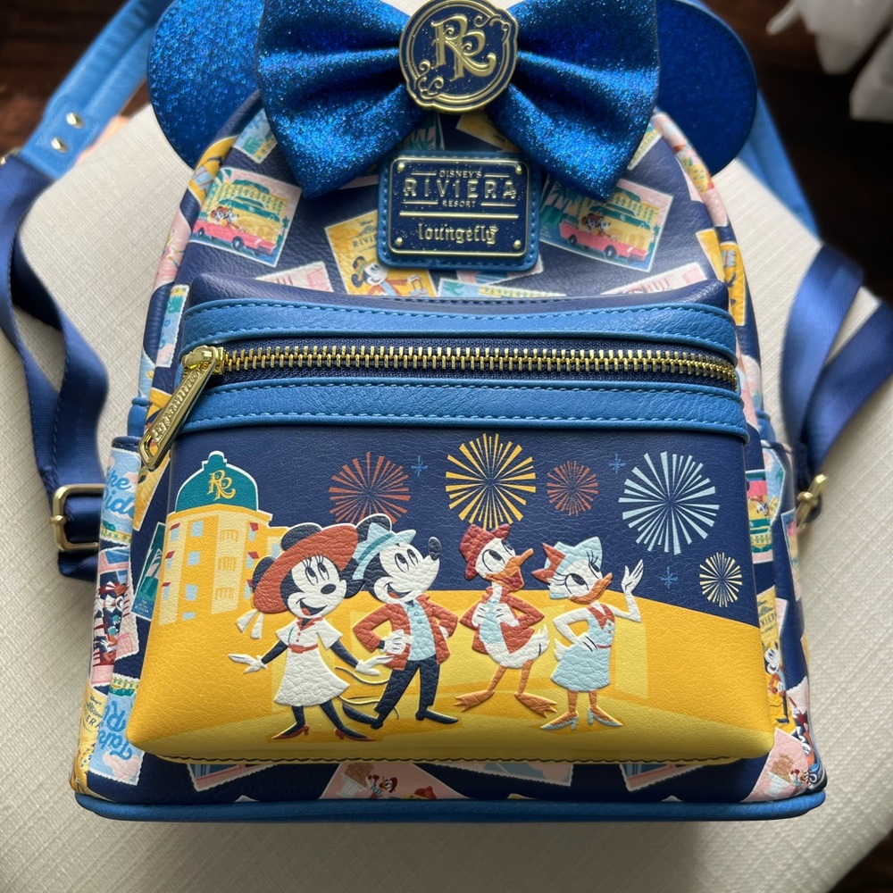 Loungefly Riviera Blue and Yellow Backpack